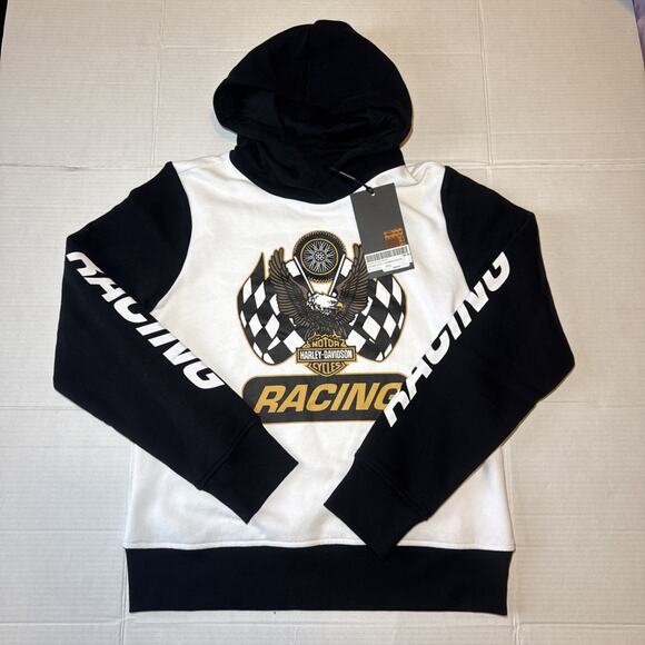 NWT Harley Davidson Women's Motorcycle Graphic Hoodie Sweatshirt Size Medium - Picture 1 of 9